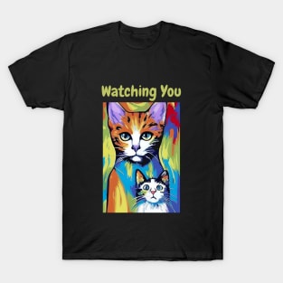 The Cat Is Watching You Man T-Shirt